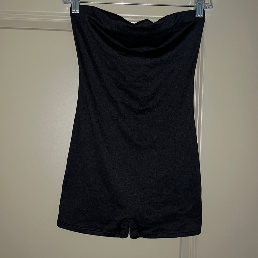 Small Fashion Nova Black Short Strapless Romper